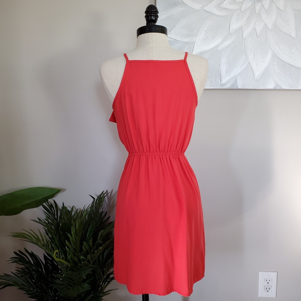 ZIPPER FRONT RUFFLE DRESS - Picture 6 of 8
